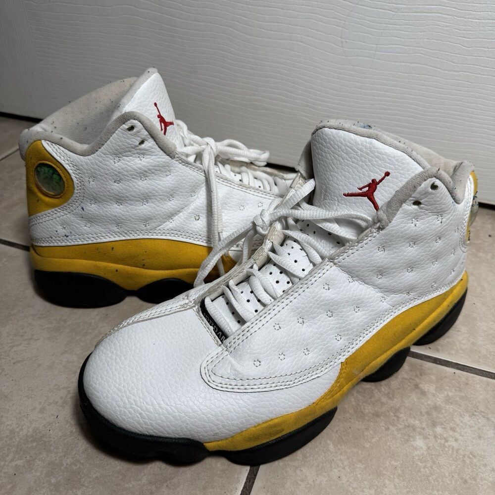 Nike Air Jordan 13 Retro Del Sol 414571-167 White Yellow Men's Size 9.5 Used